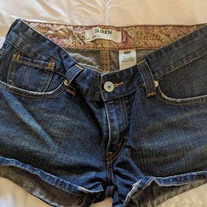 Levi's 504 Slouch dark wash denim shorts, size 11